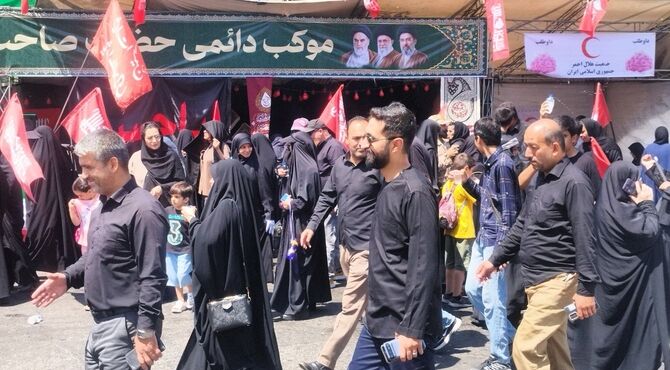 پیاده‌رویی جاماندگان اربعین حسینی در فردیس