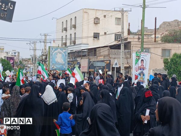 میناب در روز قدس؛ فریاد همبستگی و استکبار ستیزی در شهر مقاومت و ایثار