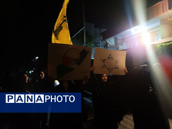 تجمع دانشجویان دانشگاه علوم پزشکی شیراز در محکومیت جنایت رژیم صهیونیستی