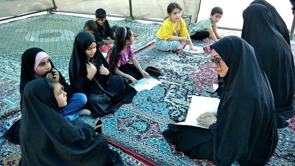 برپایی غرفه فرهنگی هنری موکب حضرت قاسم ابن الحسن(ع) شهرستان هلیلان