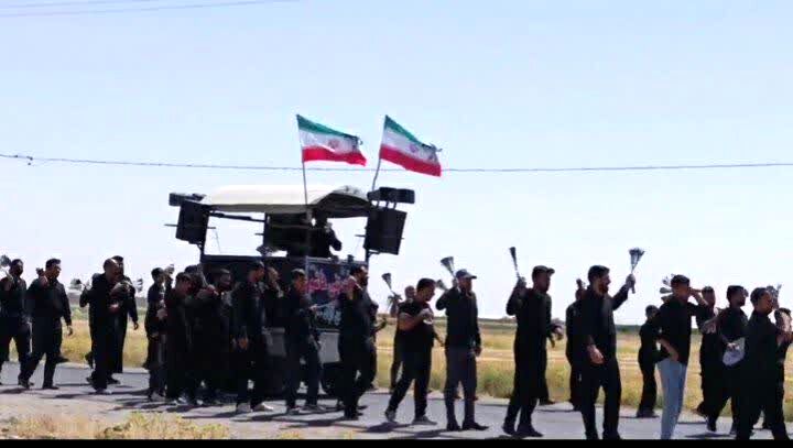عزاداری هیات قمر بنی هاشم(ع) در روستای مومن آباد قم 