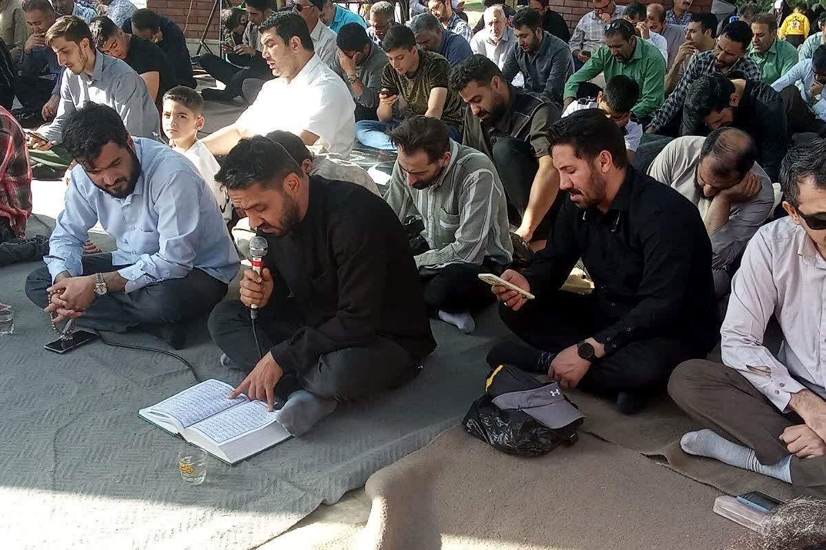  مراسم ختم دعای عرفه کنار مزار شهدای گمنام نسیم شهر 