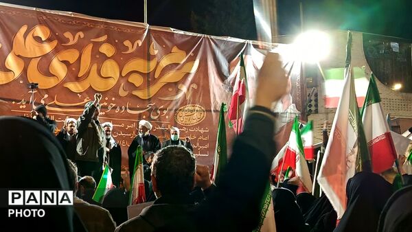اجتماع مردمی در بیست و پنجمین شب از مراسمات بلوار فضل نیشابور 