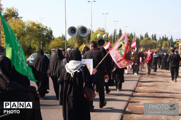 پیاده‌روی باشکوه جاماندگان اربعین حسینی (ع) در آستارا