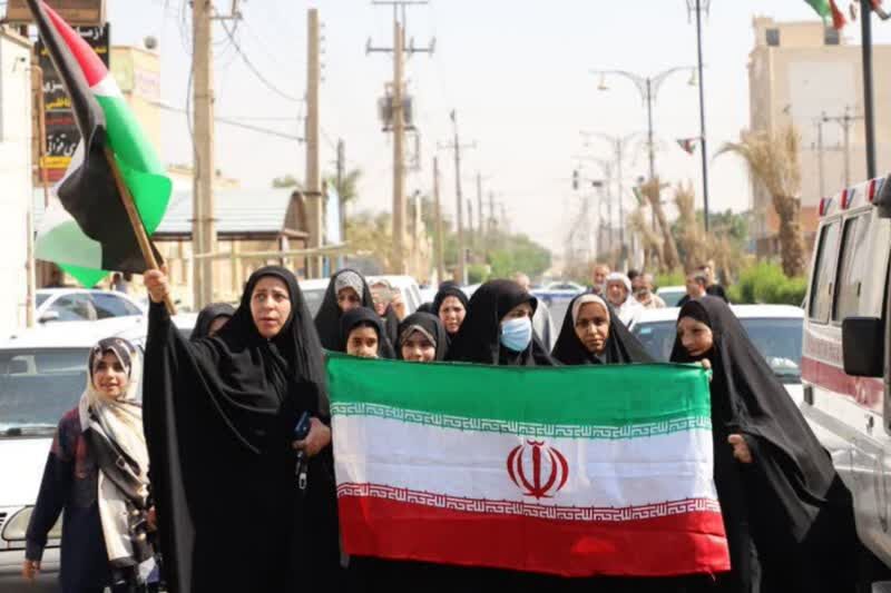 راهپیمایی بشارت نصر،با حضور گسترده فرهنگیان، دانش‌آموزان و اقشار مختلف  دردشت‌آزادگان  برگزارشد