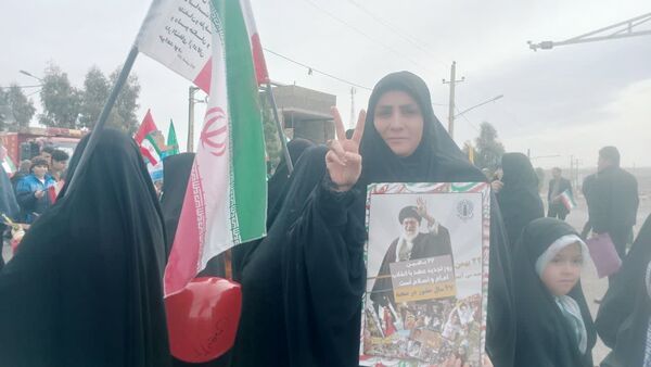 راهپیمایی 22 بهمن در روستای صرم قم
