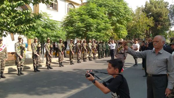 مراسم تشییع پیکر شهید جانباز «علی رفیعی» در کاشمر 