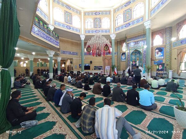 مراسم گرامیداشت شهید جمهور و شهدای سانحه بالگرد در شهرستان باخرز 