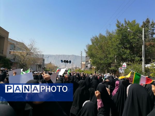 حضور پر شور مردم شهرستان کازرون در راهپیمایی روز قدس
