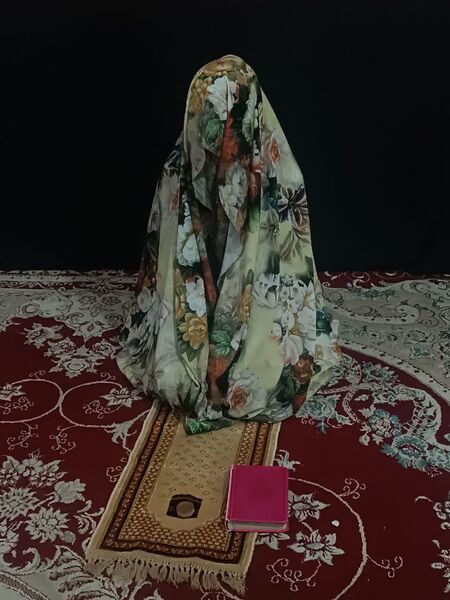 اعتکاف دانش‌آموزان دختر در مسجد سیدالشهدا شهرستان بجنورد 