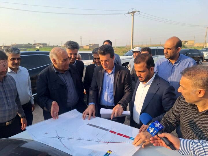 بازدید معاون وزیر راه و شهرسازی از پروژه تقاطع غیرهمسطح تصفیه شکر اهواز و راه‌های ارتباطی 