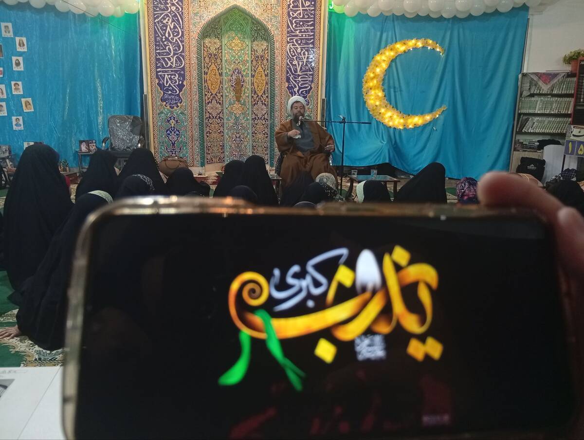مراسم شهادت حضرت زینب کبری در جمع معتکفین مسجد فاطمیه نیشابور
