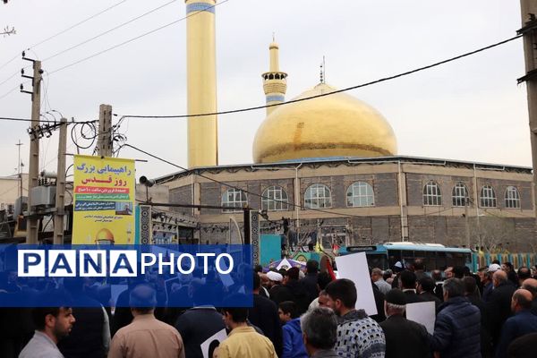 حضور پر شور مردم شهرستان قدس در راهپیمایی روز قدس