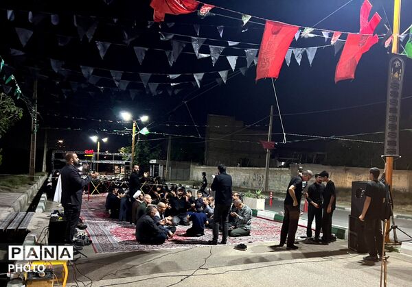 شور حسینی در شهرک ینگی امام  در شب اول محرم 