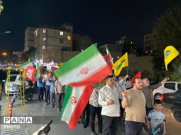 طنین‌ صدای شعار «مرگ بر آمریکا و اسرائیل» در فلکه سوم خزانه 