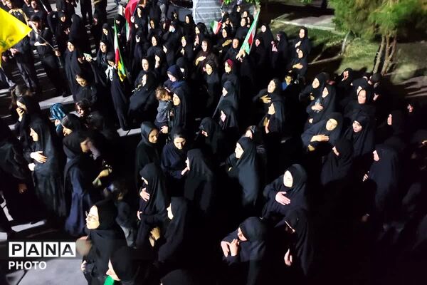 تجمع مردمی شهر صباشهر همزمان با مراسم شام غریبان  