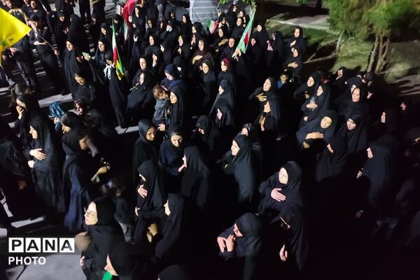 تجمع مردمی شهر صباشهر همزمان با مراسم شام غریبان  