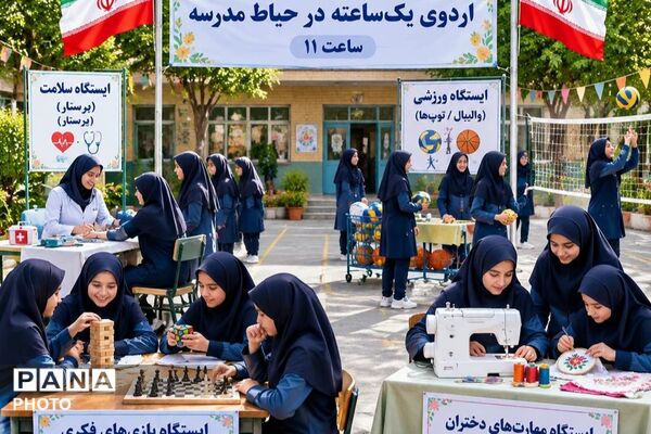 تپش زندگی در بین دانش‌آموزان دبیرستان عفت آهنگری 