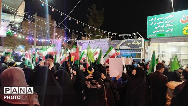 حرکت دسته عزاداری در شهرستان نیشابور