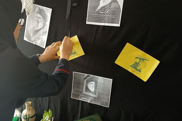 مراسم سوگواری و گرامیداشت رهبر حزب الله لبنان در مدارس ناحیه یک شهرری