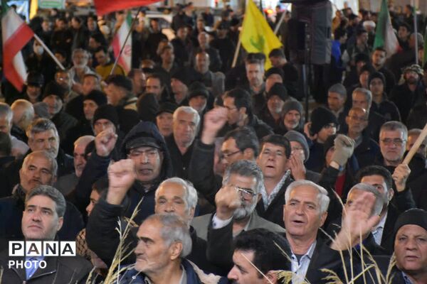 حضور خادمان آستان قدس رضوی در موج پنجاه‌وهشتم تجمعات شبانه؛ همدلی با بیرق حرم رضوی
