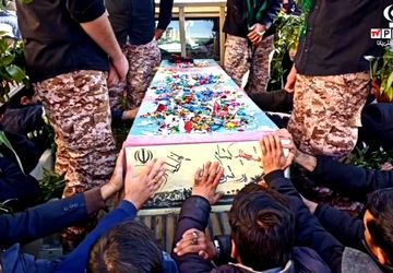 تشییع پیکر دو شهید گمنام در روز شهادت حضرت زهرا (س)