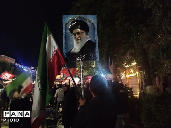 حماسه سازی مردم در صد و چهل و ششمین شب در حسینیه امام خمینی نیشابور در قاب پانا