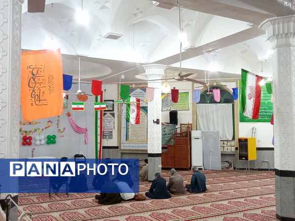 مراسم اعمال شب نیمه شعبان در مسجد جامع شهر کندر