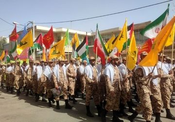 طنین فریاد ضد صهیونیستی همراه با فریاد لبیک یا نصرالله در شهرستان آباده