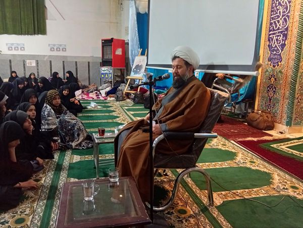 مراسم شهادت حضرت زینب کبری در جمع معتکفین مسجد فاطمیه نیشابور