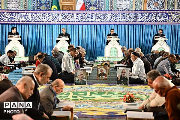 مراسم عزاداری شهادت رهبر معظم انقلاب در حرم مطهر حضرت عبدالعظیم حسنی (ع)