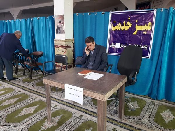 برپایی میز خدمت و جمع آوری کمک‌های مردمی برای جبهه مقاومت 