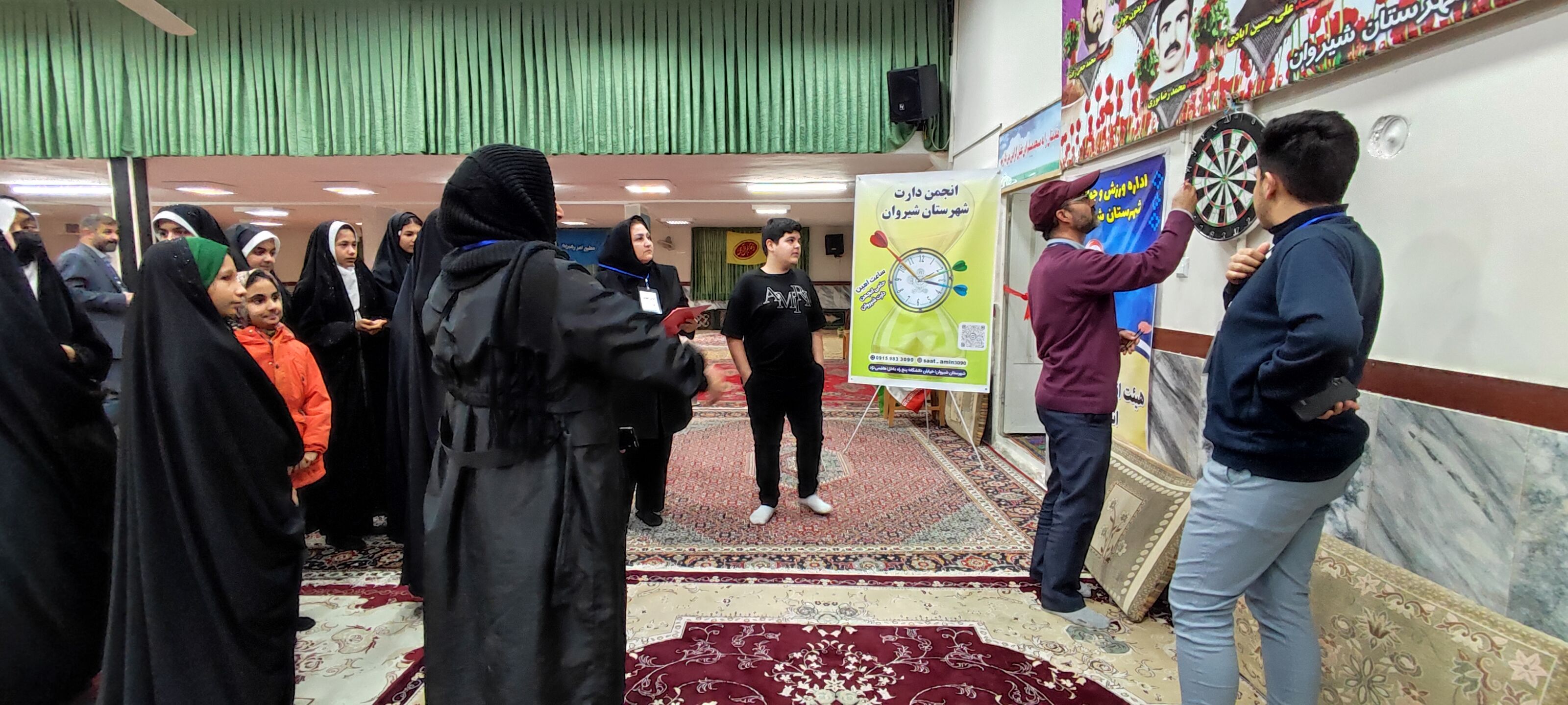 برگزاری مسابقات دارت در مسجد مسلم بن عقیل شهرستان شیروان