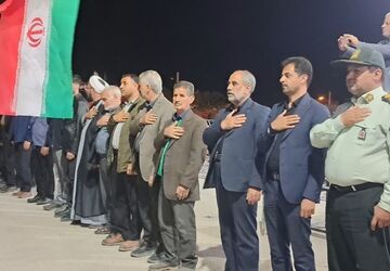 مراسم پیاده‌روی و سینه زنی چهلمین روز شهادت امام امت در مروست