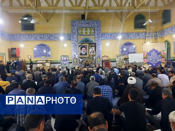 مراسم عزاداری شهادت رئیس‌جمهور در مسجد پنج تن آل عبا (ع) سمنان