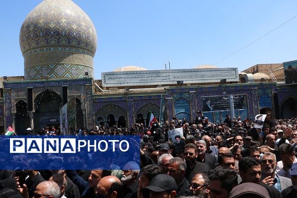 وداع با پیکر مطهر شهید حسین امیرعبدالهیان در شهرستان ری