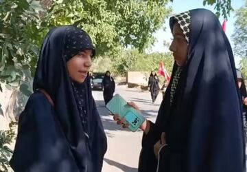 شور و شوق پیاده روی اربعین حسینی در روستا