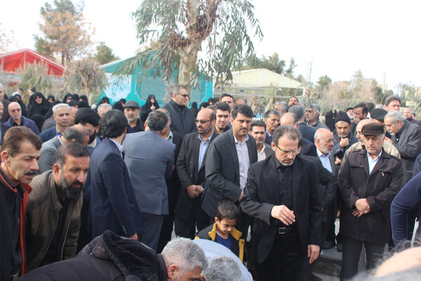 مراسم تشییع مادر شهید «حسین بی‌تا» در قم