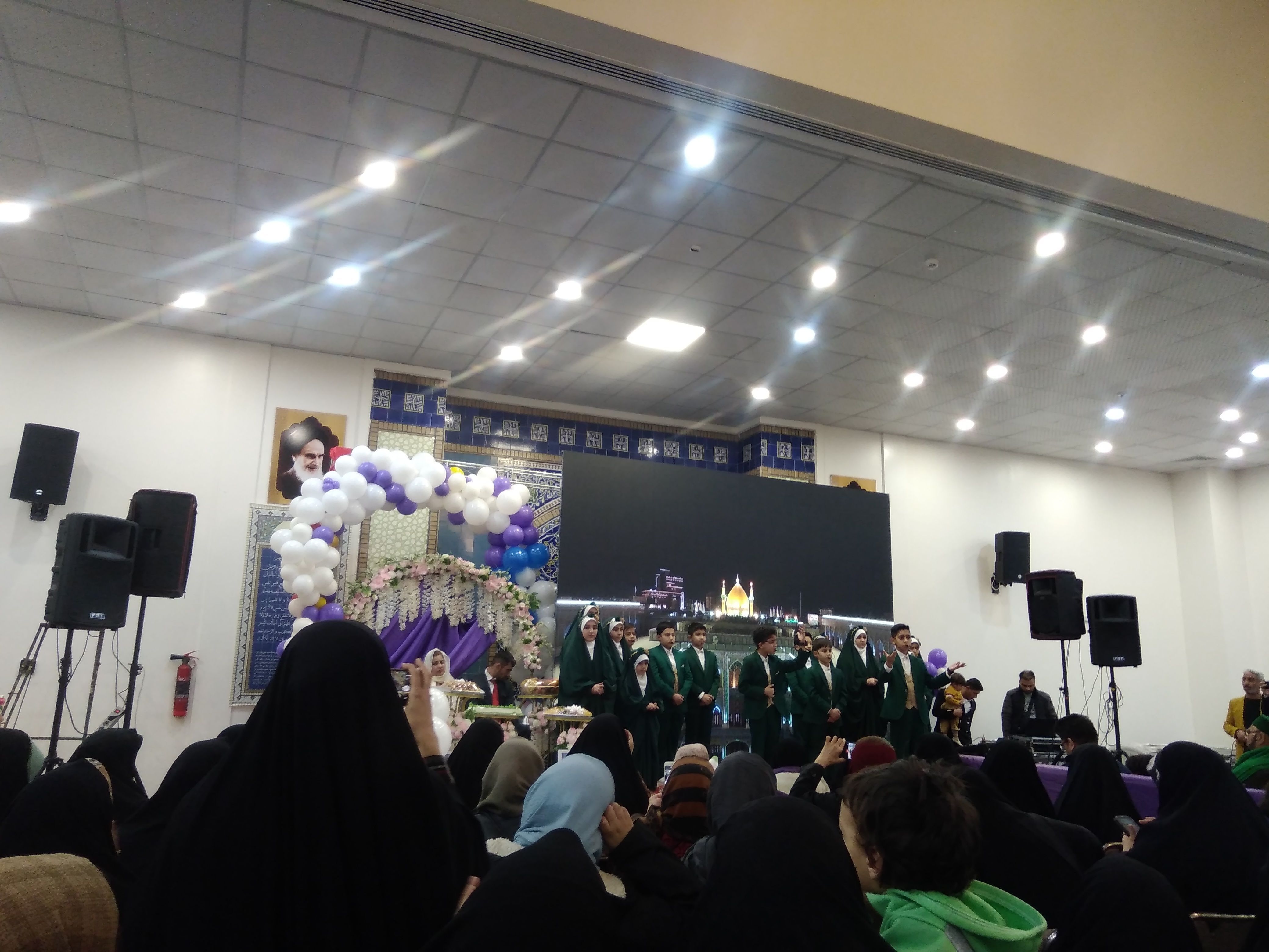 مراسم جشن ولادت حضرت علی علیه السلام همراه با مراسم  ازدواج زوج جوان در مصلی بوستان خورشید