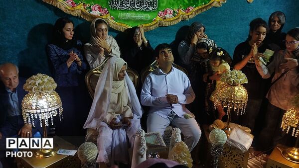 مراسم عروسی دو جوان نیشابوری در مهمانی کیلومتری  عید غدیر خم 