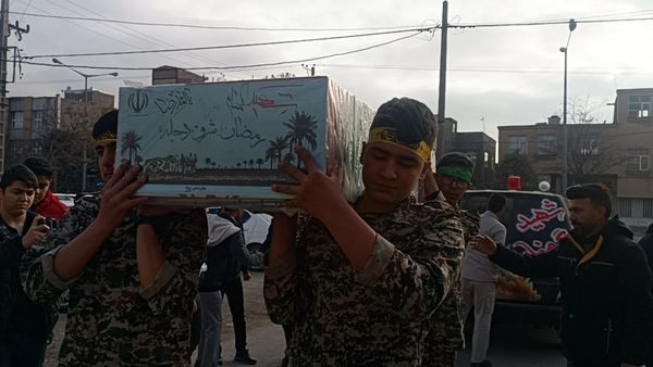 مراسم استقبال از شهید گمنام در دبیرستان شاهد ابوذر غفاری نیشابور 