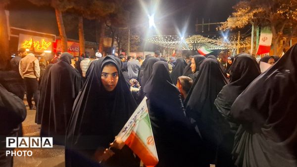 راهپیمایی مردم باخرز برای خونخواهی شهیدان و رهبر انقلاب اسلامی