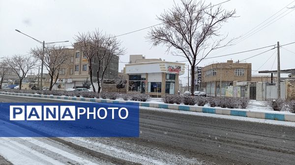 بارش نعمت الهی برف در شهرستان زیبای نیشابور 