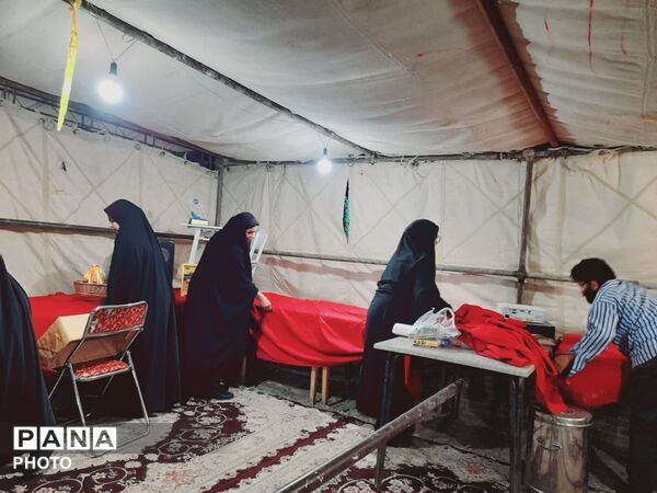 موکب دبستان سرای امید در پاتوق نوجوان مبارز تفت