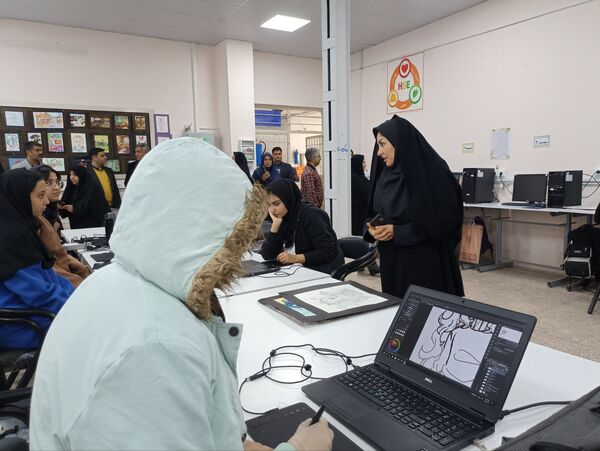 بازدید کارشناسان فحک از هنرستان فلسطین