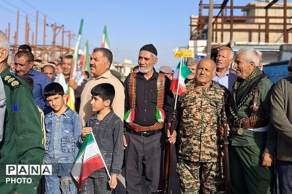 نمایش عظیم اقتدار جان‌فدایان ایران امام رضایی در باشت