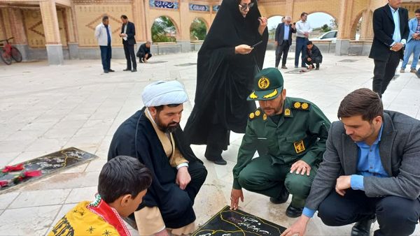 آیین عطر افشانی مزار شهدا در شهرستان فاروج