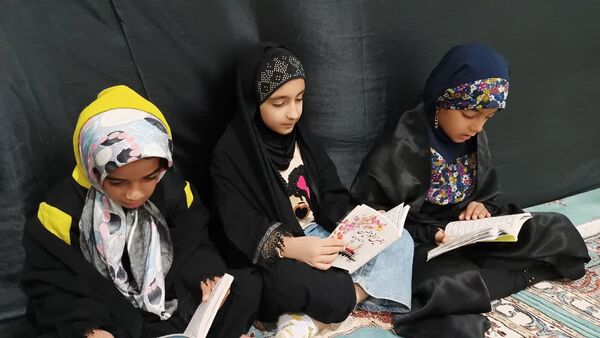 حضور پر شور کودکان مارگونی در مراسم عزاداری ایام فاطمیه