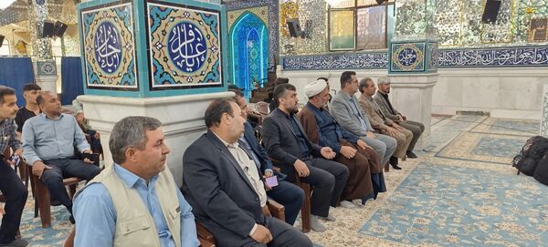 بدرقه دانش‌آموزان اعزامی به پیاده‌روی اربعین 