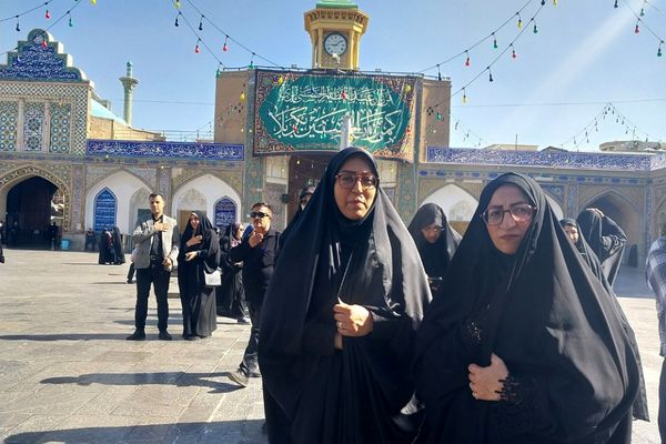 حضور دانش‌آموزان دبستان هیأت امنایی شهید قلنبر ناحیه دو شهرری در مراسم شهادت حضرت عبدالعظیم (ع)
